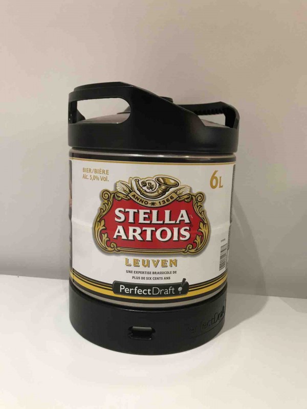Stella Artois , perfect draft , bière blonde